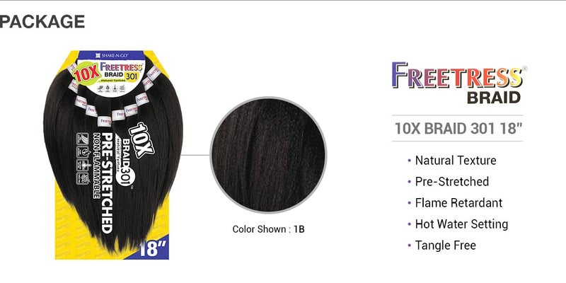 Freetress Braids FreeTress Natural Texture Braids Pre-Stretched 10X Braid 301 18inch (3-pack, 1) 1 - Image 3